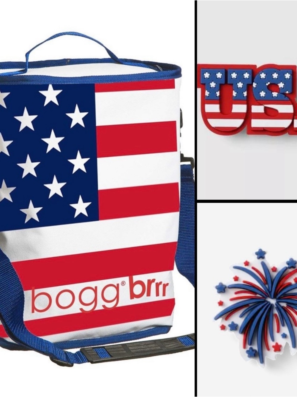 Bogg Bag Brr Half Cooler American Flag / USA and Fireworks Bits / NEW packaging